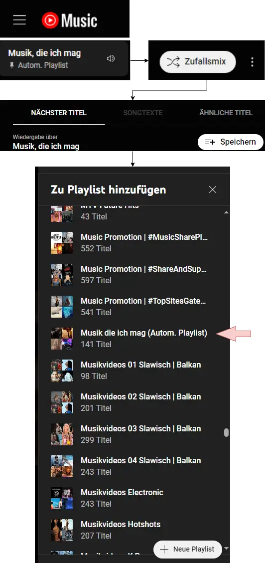 Prozess autom. Playlist
